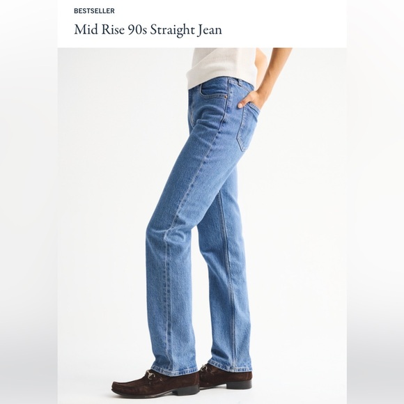 Abercrombie Mid Rise 90s Straight Jean 28L - Picture 7 of 11